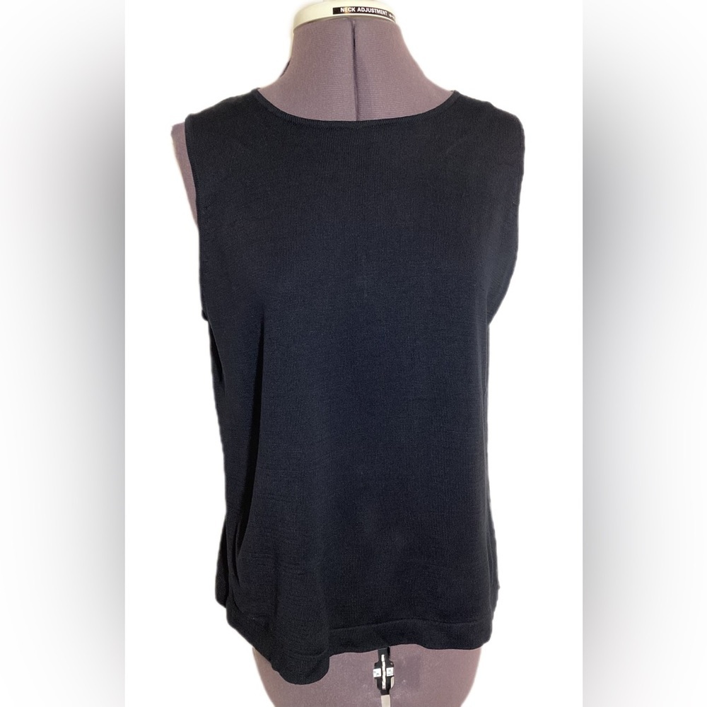 Maille Ishyu Silk Capsule Knit Tank Sz L Classic Basic Staple Elegant Minimalist